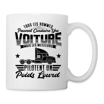 Poids Lourd Routier Cadeau - Mug blanc - blanc - Droite