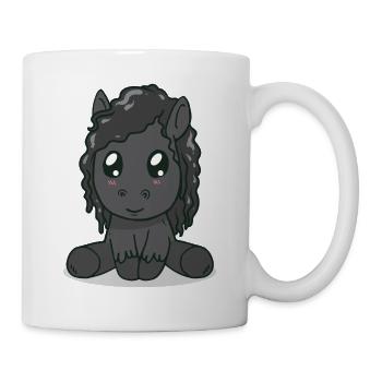 Friesenpferd Pferdefan Geschenk - Tasse - Weiß - Rechts