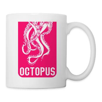 Oktopus Tintenfisch Kraken Kalmar - Tasse - Weiß - Rechts