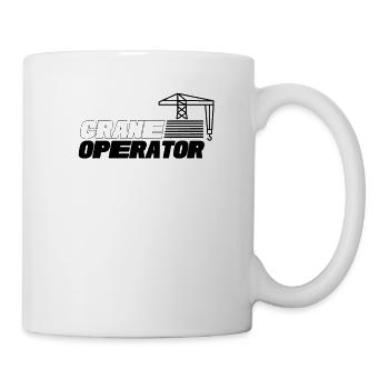 Kranfahrer Kran Baustelle Kranführer Krane - Tasse - Weiß - Rechts