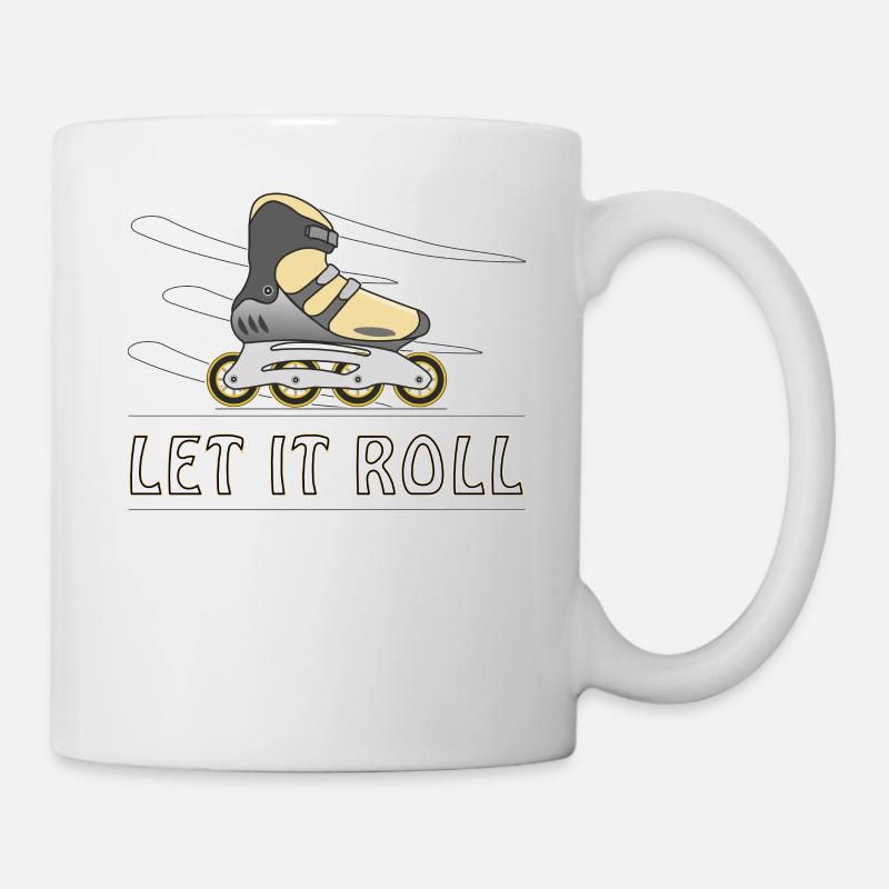 INLINE SKATER LET IT ROLL - Mug blanc - blanc