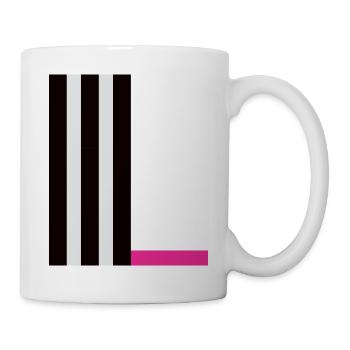Abstract monochrome line pattern - Mug - white - Right