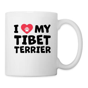 I love my Tibet Terrier Shepherd Gift - Mug - white - Right