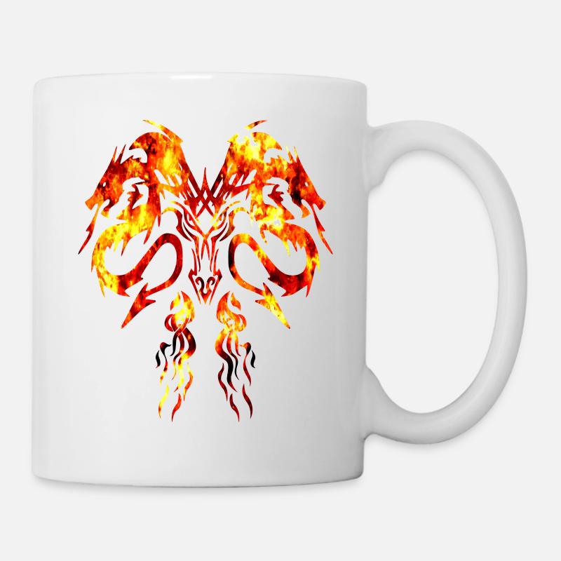 Dragons and Fire - Tasse - Weiß
