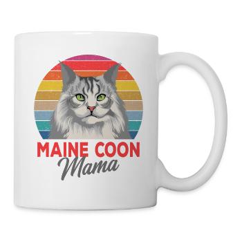 Maine Coon - Tasse - Weiß - Rechts