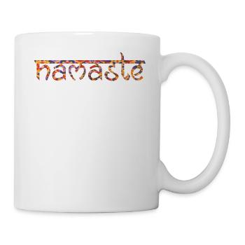 Namaste Lettering Yoga Pattern Colorful Ornamental - Mug - white - Right