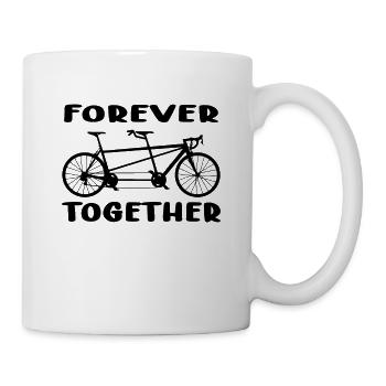 Tandem Bicycle Forever Together Cyclist Tandem - Mug - white - Right