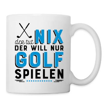 Golf spielen - Tasse - Weiß - Rechts