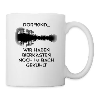 Landwirt Dorfkind Spruch - Tasse - Weiß - Rechts