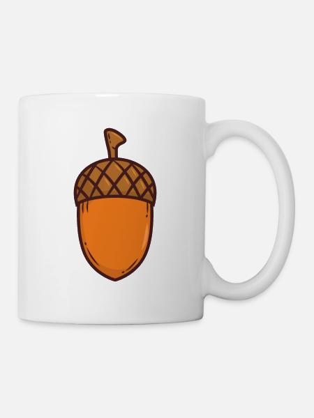 Eichel Eiche Baum - Tasse - Weiß