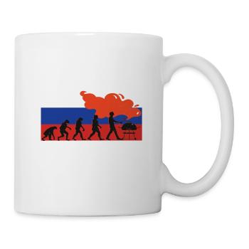 Schaschlik Meister Russen Grillen Kyrillisch - Tasse - Weiß - Rechts