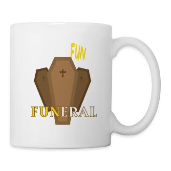 Lustiges Geschenk für Bestatter Bestattung und - Tasse - Weiß - Rechts