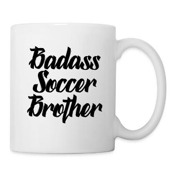 badass soccer brother - Mug - white - Right