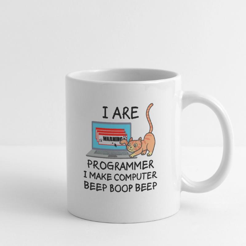 Informatique Fun sort programmeur chat cadeau Mug blanc