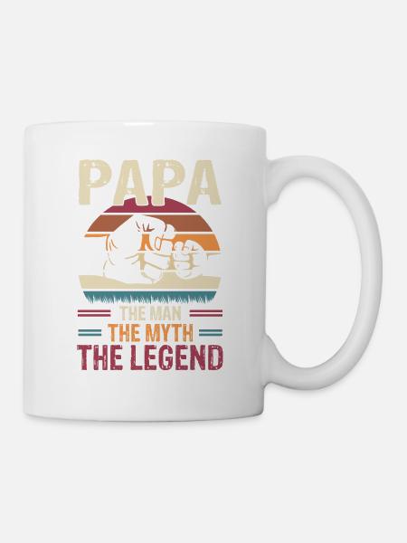 PAPA THE MAN THE MYTH THE LEGEND - Tasse - Weiß