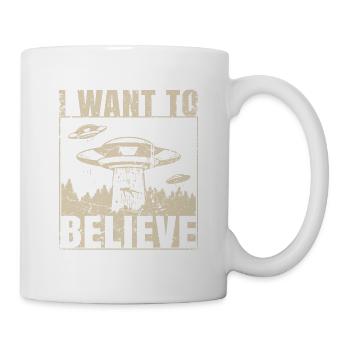 I Want To Believe Alien UFO - Mug - white - Right