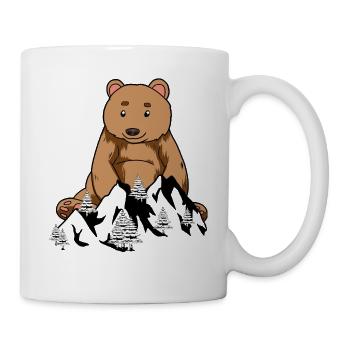 Mountain Mountains Nature Mountain Brown Bear Bear - Mug - white - Right