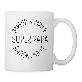 SUPER PAPA SAPEUR POMPIER ÉDITION LIMITÉE cadeau - Mug blanc - blanc - Droite