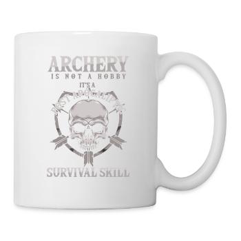 Archer tir à l’arc avec flèche et arc - Mug blanc - blanc - Droite