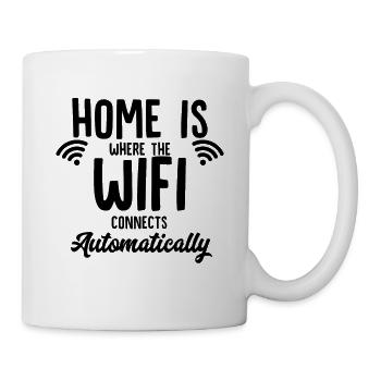 Home Is Where The Wifi Connects Automatically - Mug - white - Right