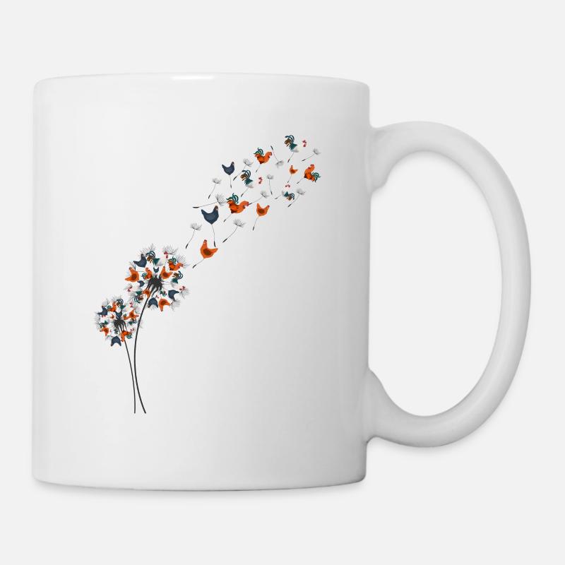 Pusteblume Hühner Geschenk Gärtner - Tasse - Weiß