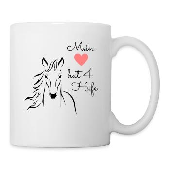 Pferde Spruch - Tasse - Weiß - Rechts