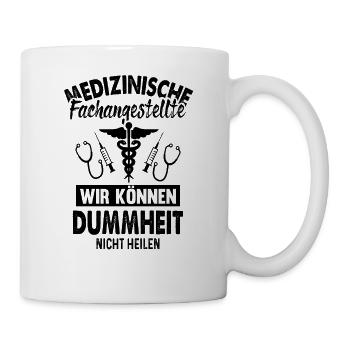 Medizinische Fachangestellte MFA Arzthelferin - Tasse - Weiß - Rechts