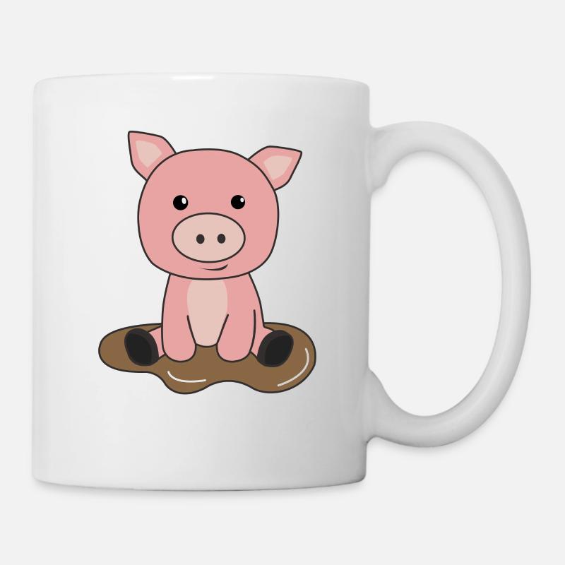Pig piglet mud-peppers mud - Mug - white