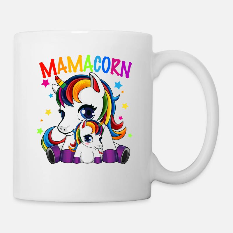 Mamacorn - Süßes Einhorn - Tasse - Weiß