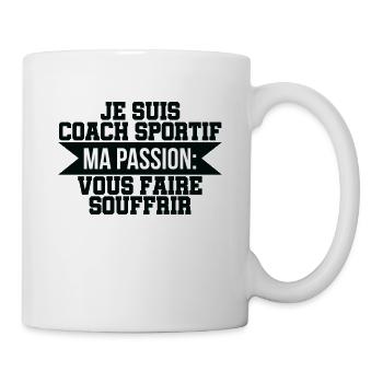 Cadeau Coach Sportif Humour - Mug blanc - blanc - Droite