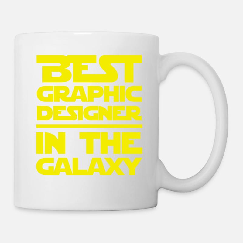Meilleur graphiste de la galaxie - Mug blanc - blanc