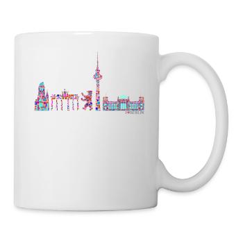 Berlin T-Shirt - Berlin Skyline Shirt - I Love - Mug - white - Right