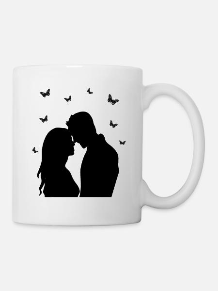 Shadow Picture Man Wife Love Commonality - Mug - white