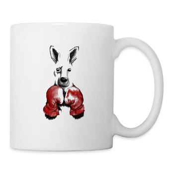 Kangaroo with boxing gloves - Mug - white - Right