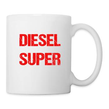 Ich fahre Diesel weil ich Super bin - Tasse - Weiß - Rechts