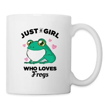 Juste une fille qui aime les grenouilles - Mug blanc - blanc - Droite