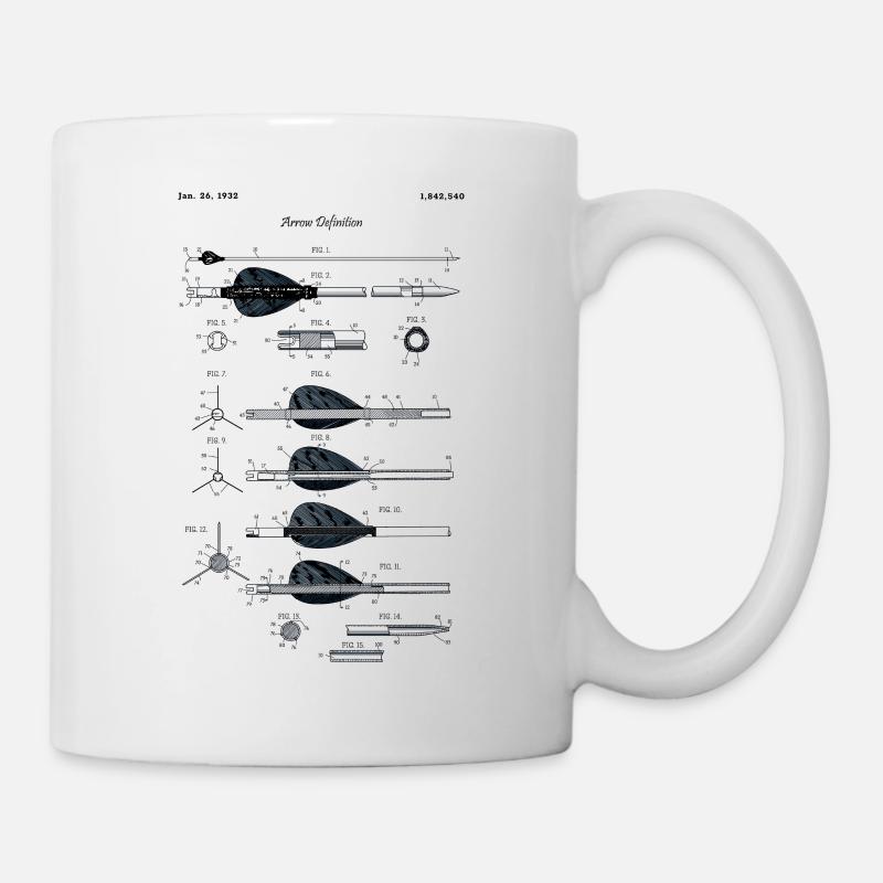 Bogenschießen Definition Pfeil - Tasse - Weiß