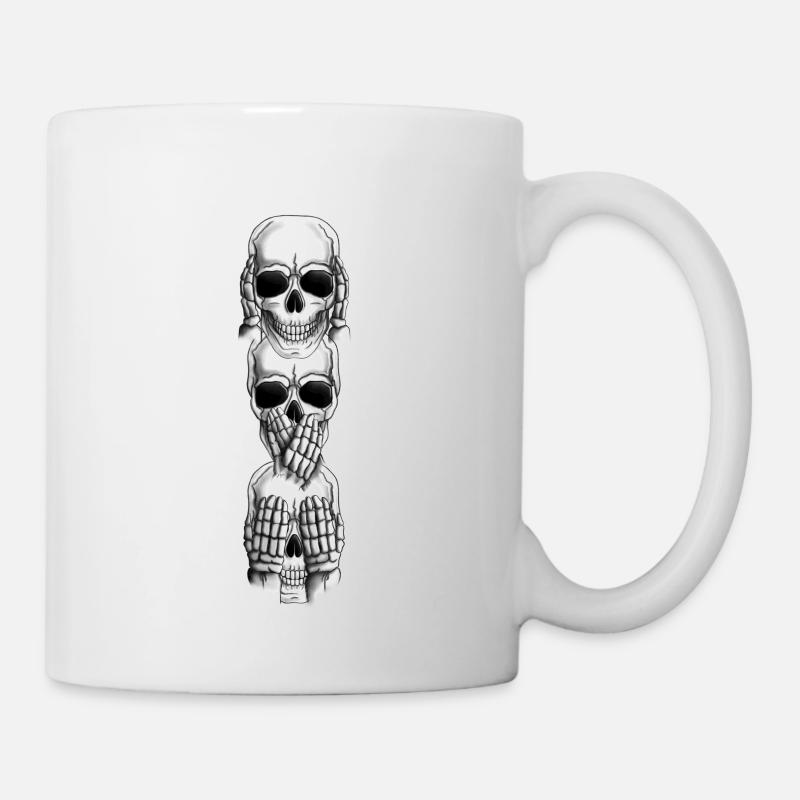 Crâne sens vertical - Mug blanc - blanc