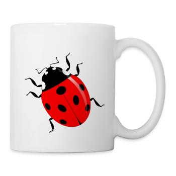 Marienkäfer - Tasse - Weiß - Rechts
