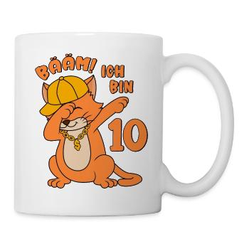 10. Geburtstag - 10 Jahre alt - Bääm! Ich bin 10 - Tasse - Weiß - Rechts