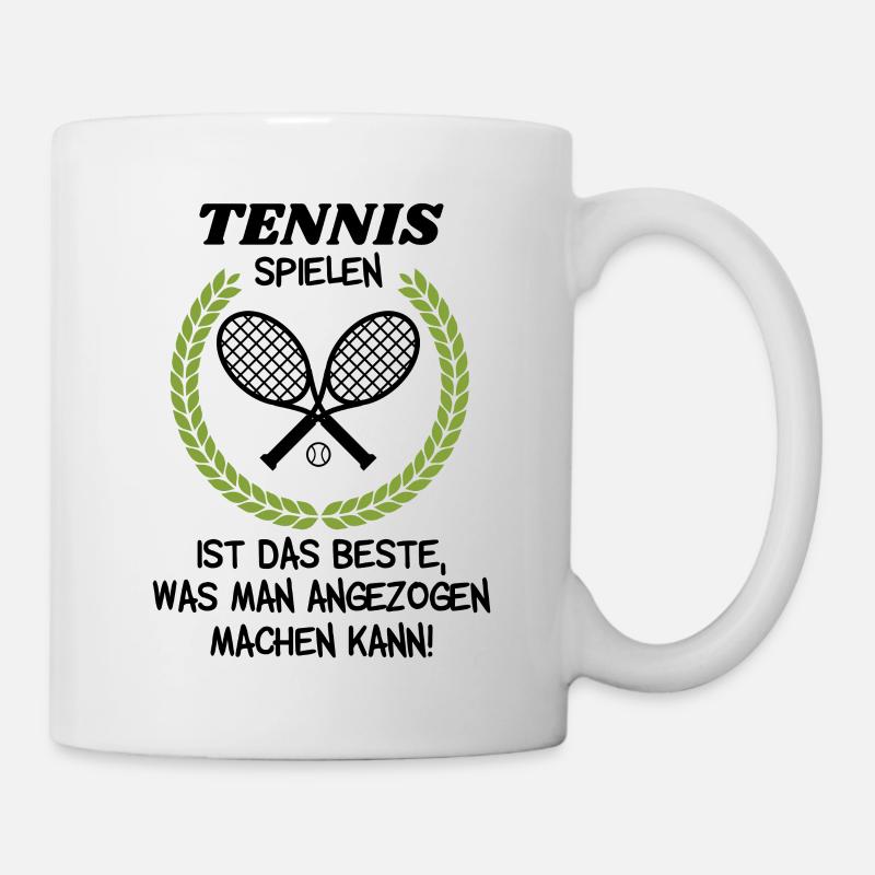 Perfekter Tennistrainer Spruch, Tennis Geschenk - Tasse - Weiß