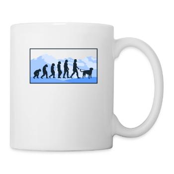 Kleiner Münsterländer Evolution Hunde Geschenk - Tasse - Weiß - Rechts