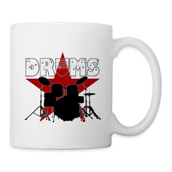 Drummer - Drums - Schlagzeug - Mug - white - Right