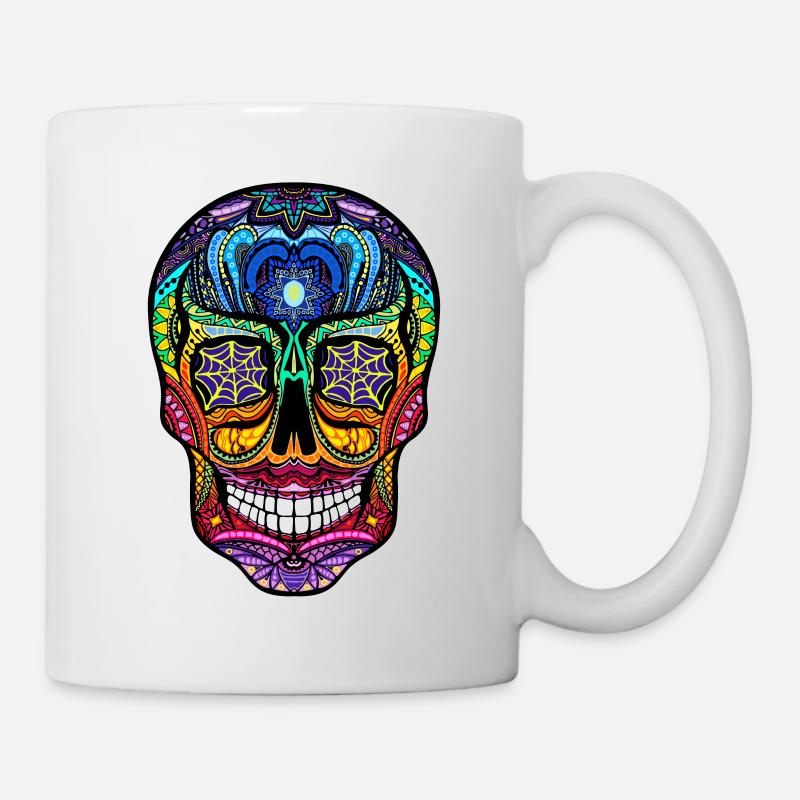 floral crane dia de los muertos - Mug - white
