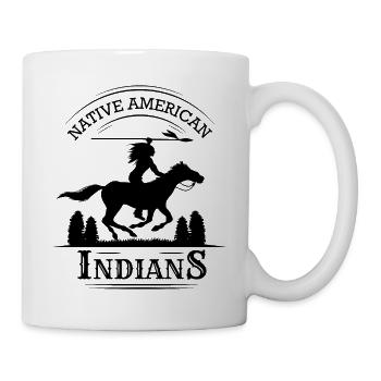 Pferd Native American Indians Indianer Krieger - Tasse - Weiß - Rechts