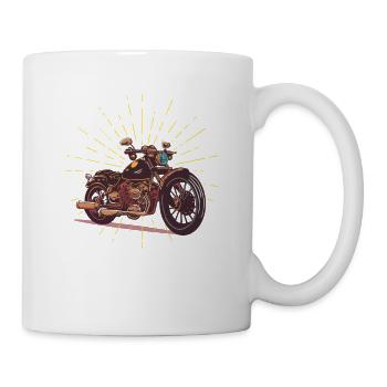 Retro Motorcycle Vintage Indian Motorcycle - Mug - white - Right
