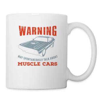 Avertissement Parle Spontanément À propos de Muscle Cars Vintage - Mug blanc - blanc - Droite
