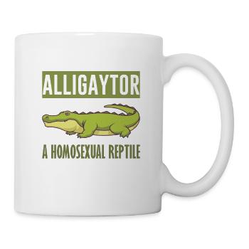 Alligaytor ein homosexuelles Reptil - Tasse - Weiß - Rechts