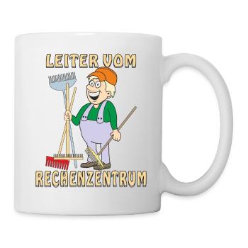 MENSCH COMIC LEITER VOM RECHENZENTRUM - Tasse - Weiß - Rechts