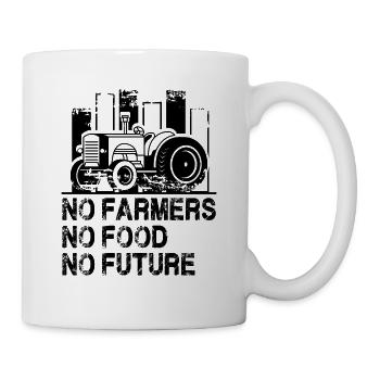 No farmers no food - Mug blanc - blanc - Droite